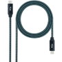 Nanocable Cable USB-C a USB-C 3.2 Gen2x2 de 1,5 m, 20Gbps, 100W, Gris/Negro
